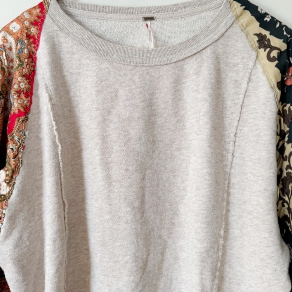 Free People Patchwork Long Sleeve Pullover. - image 6